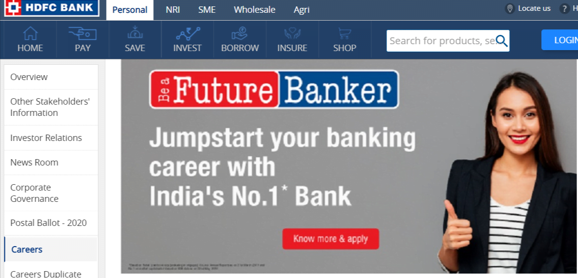 hdfc bank latest bank job updates in marathi