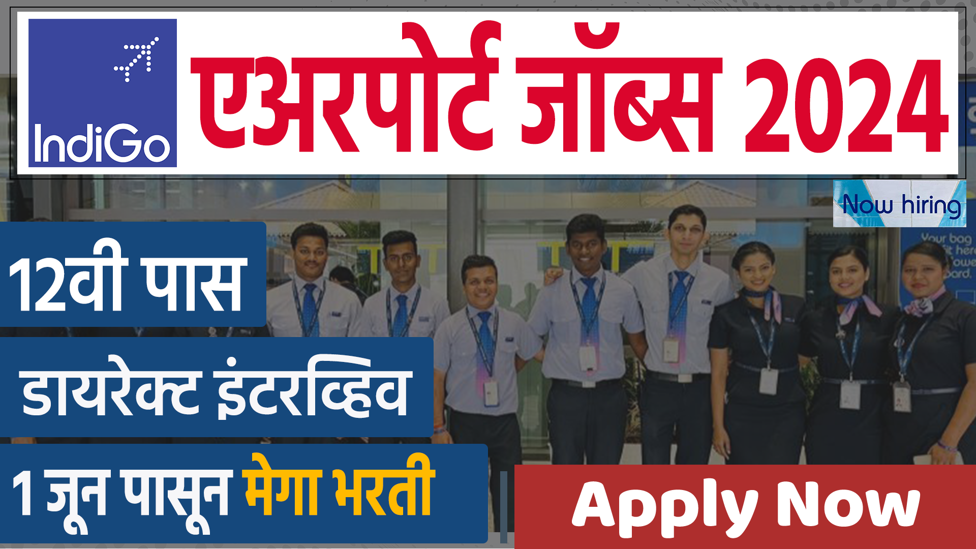 Indigo Job Vacancy June 2024 I 12वी पास एअरपोर्ट जॉब्स । Indigo