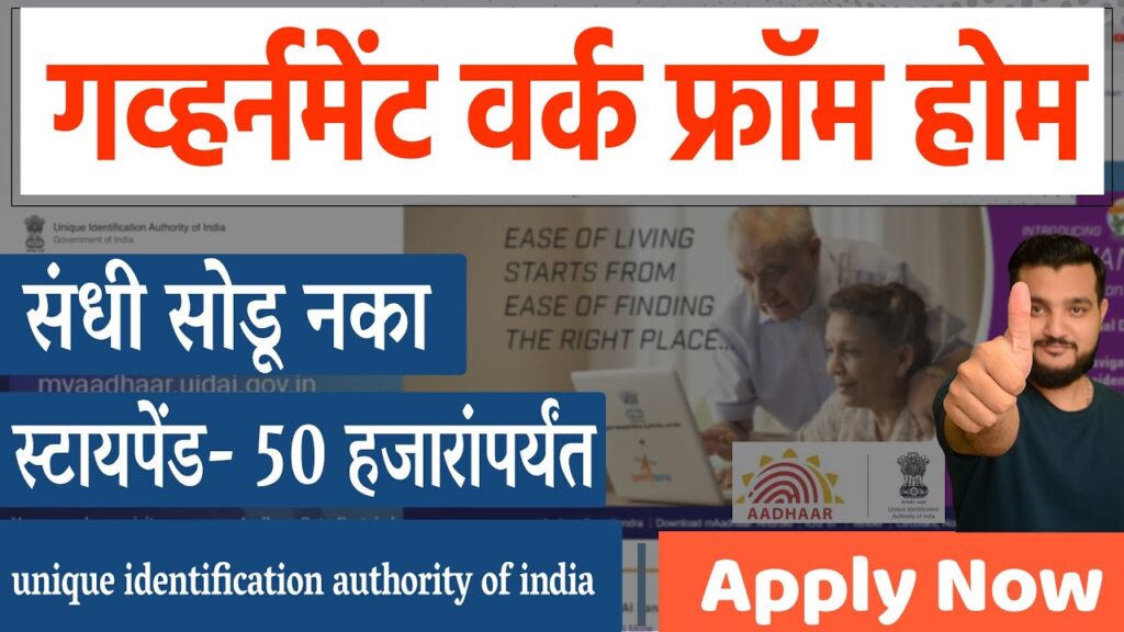 government work from home-uidai internship