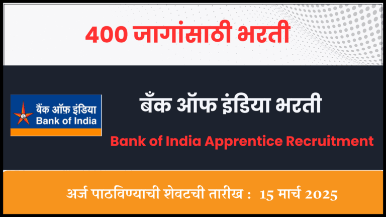 Bank of India Apprentice Recruitment