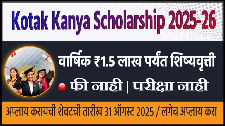 Kotak Kanya Scholarship 2025-26