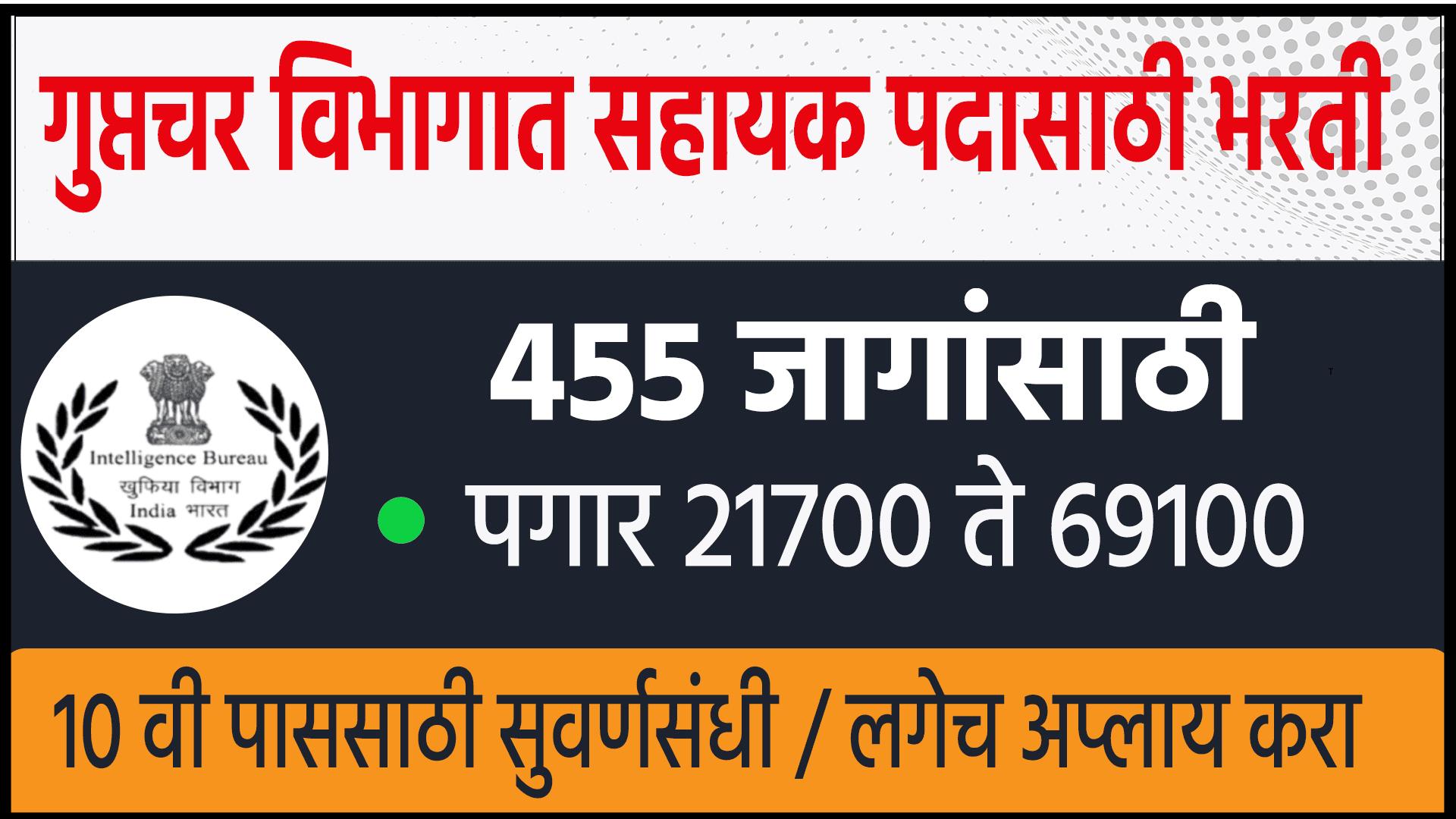 Intelligence Bureau Recuitment 2025