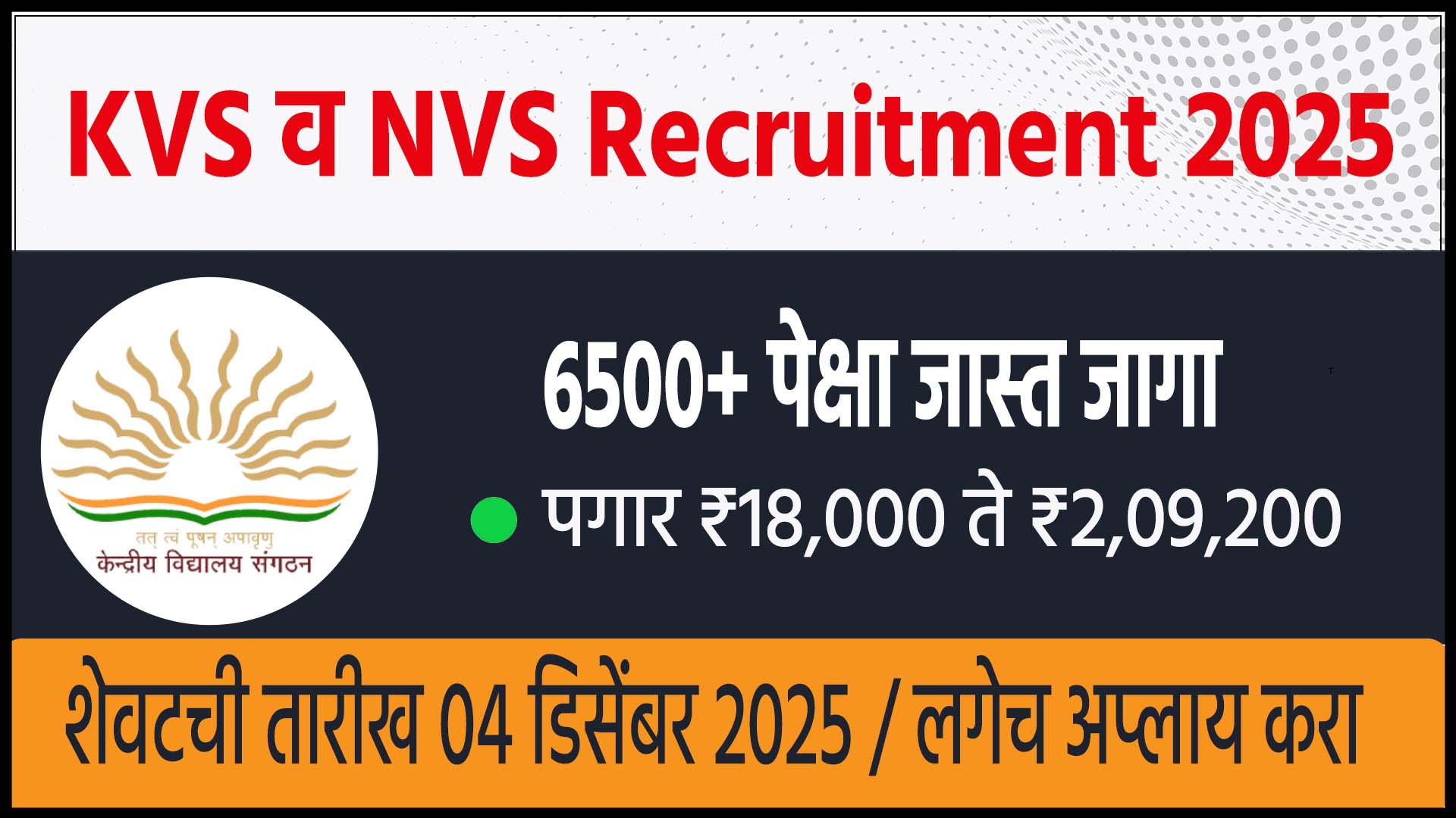 KVS And NVS Bharti 2025