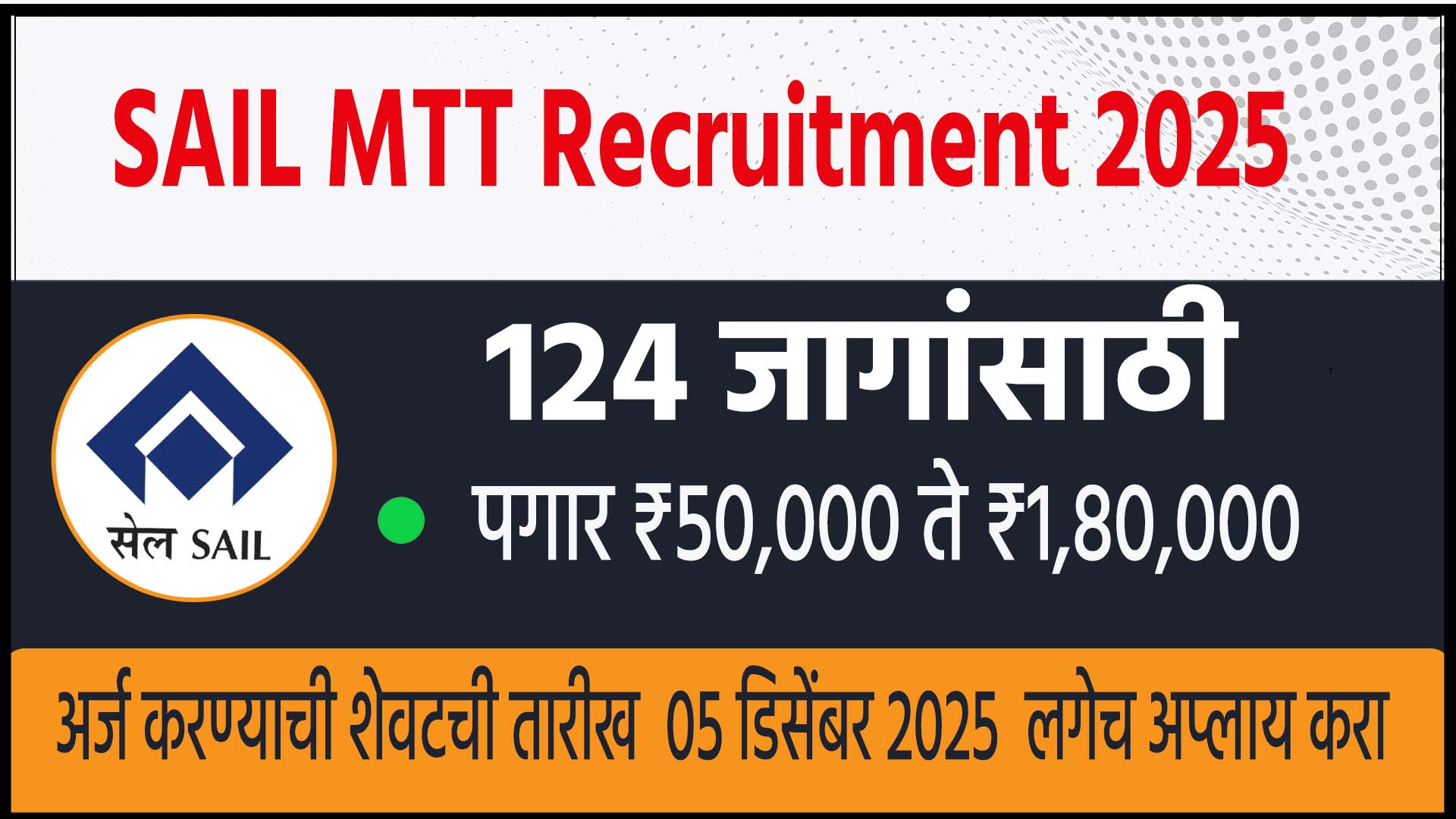SAIL MTT Recruitment 2025