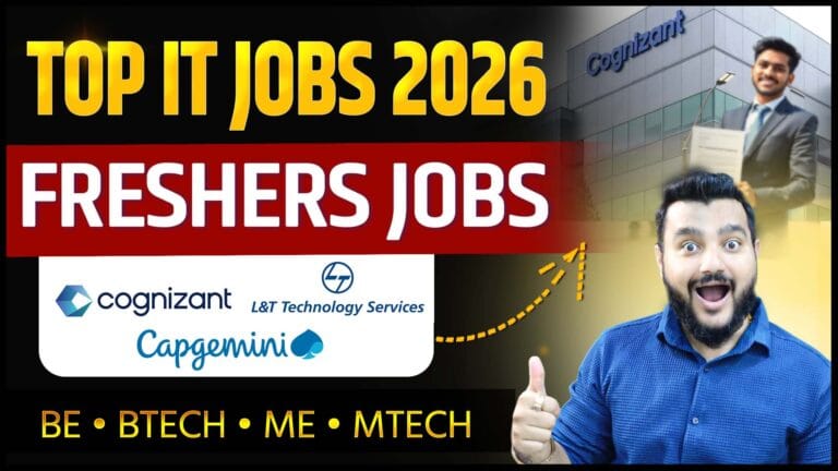 Cognizant HIRING | Engineering Freshers Jobs 2026 | BE, BTech, ME, MTech Jobs