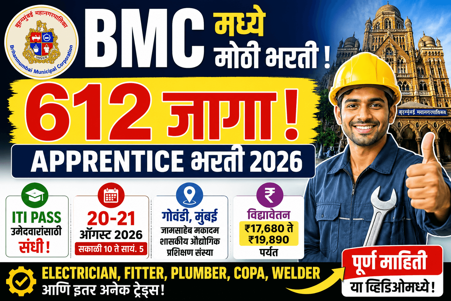 BMC Apprentice Bharti 2026
