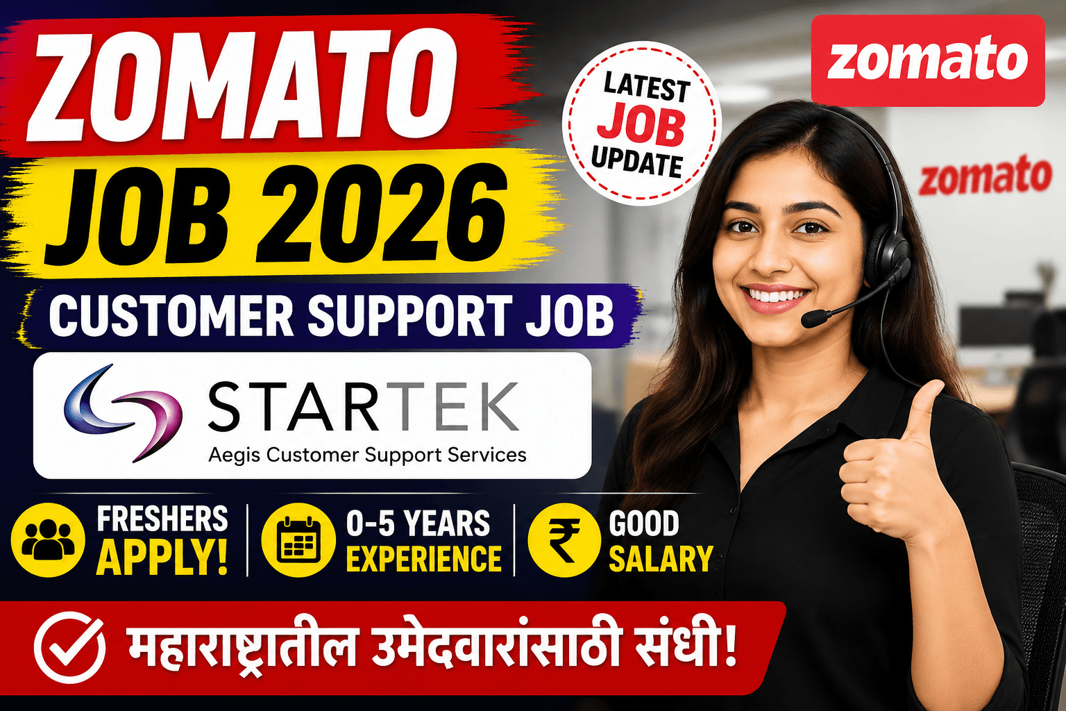 Zomato Customer Support Job 2026