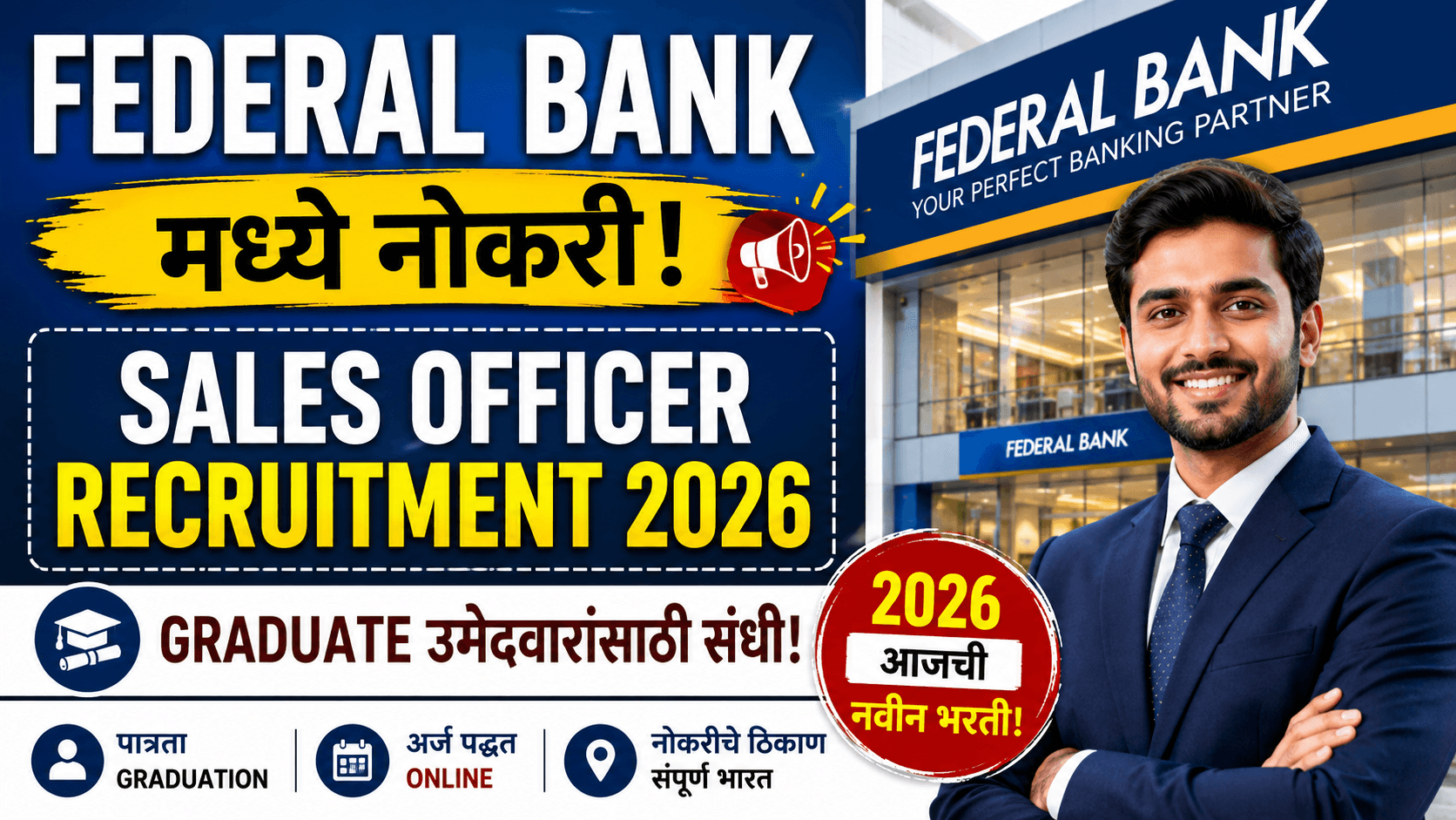 Federal Bank Sales Officer Recruitment 2026