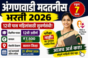 Anganwadi Helper Recruitment 2026