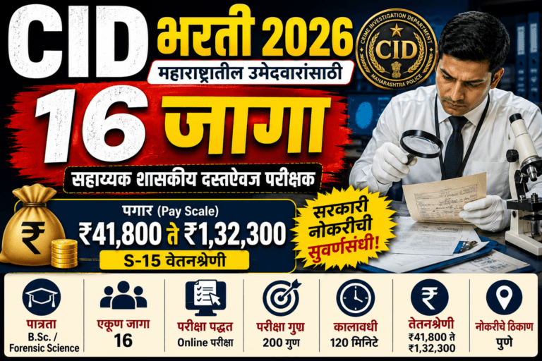 CID Maharashtra Recruitment 2026