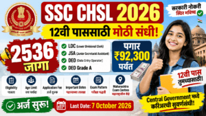 SSC CHSL Bharti 2026